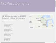 Tablet Screenshot of 180wiscdomains.com